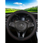 Car steering wheel cover has no inner ring Steering Wheel Cover Anti Slip Breathable Cover Universal Microfiber Leather - VibraStore