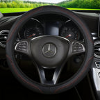Car steering wheel cover has no inner ring Steering Wheel Cover Anti Slip Breathable Cover Universal Microfiber Leather - VibraStore