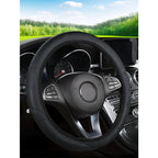 Car steering wheel cover has no inner ring Steering Wheel Cover Anti Slip Breathable Cover Universal Microfiber Leather - VibraStore