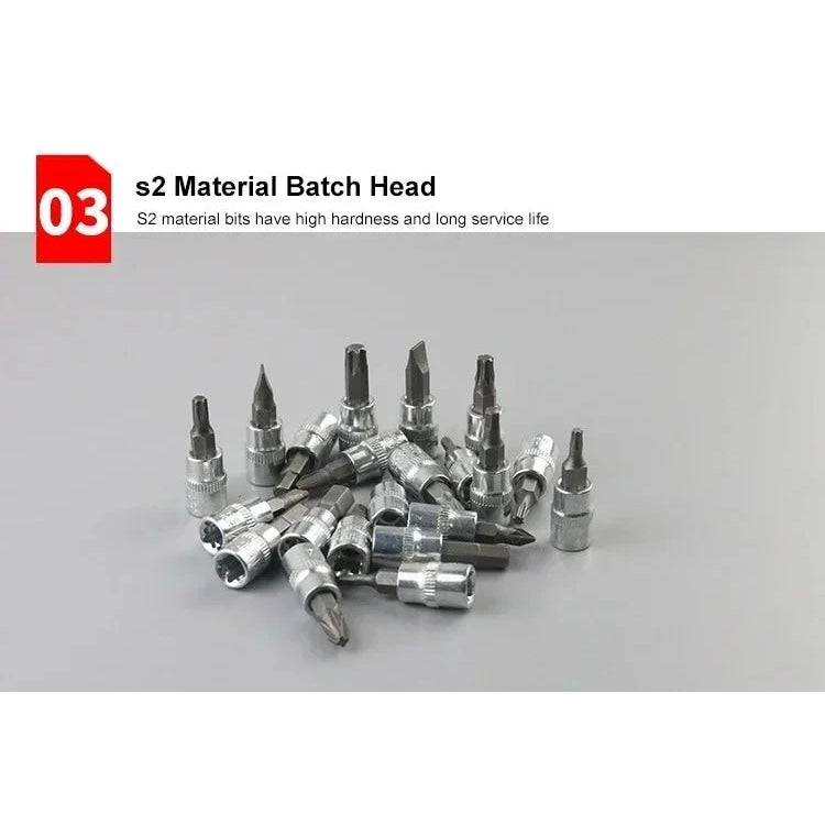 Car Toolbox Set Fast Ratchet Wrench 53/46pcs Socket Group Bit Industrial - grade Toolbox Auto Repair Tools Set Maintenance Amagi - VibraStore