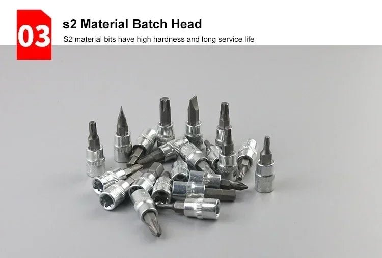 Car Toolbox Set Fast Ratchet Wrench 53/46pcs Socket Group Bit Industrial - grade Toolbox Auto Repair Tools Set Maintenance Amagi - VibraStore