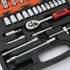Car Toolbox Set Fast Ratchet Wrench 53/46pcs Socket Group Bit Industrial - grade Toolbox Auto Repair Tools Set Maintenance Amagi - VibraStore