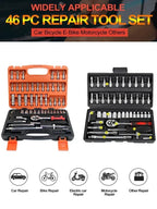 Car Toolbox Set Fast Ratchet Wrench 53/46pcs Socket Group Bit Industrial - grade Toolbox Auto Repair Tools Set Maintenance Amagi - VibraStore