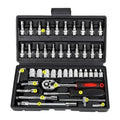 Car Toolbox Set Fast Ratchet Wrench 53/46pcs Socket Group Bit Industrial - grade Toolbox Auto Repair Tools Set Maintenance Amagi - VibraStore