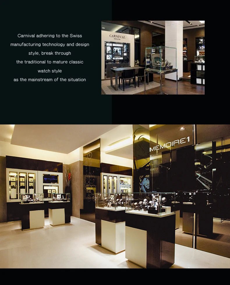 Carnival Brand IW High - end Series Luxury Skeleton Mechanical Watch for Men 50M Waterproof MIYOTA Movement Automatic Watches Mens - VibraStore