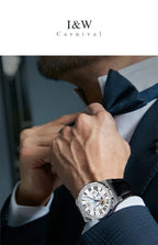 Carnival Brand IW High - end Series Luxury Skeleton Mechanical Watch for Men 50M Waterproof MIYOTA Movement Automatic Watches Mens - VibraStore