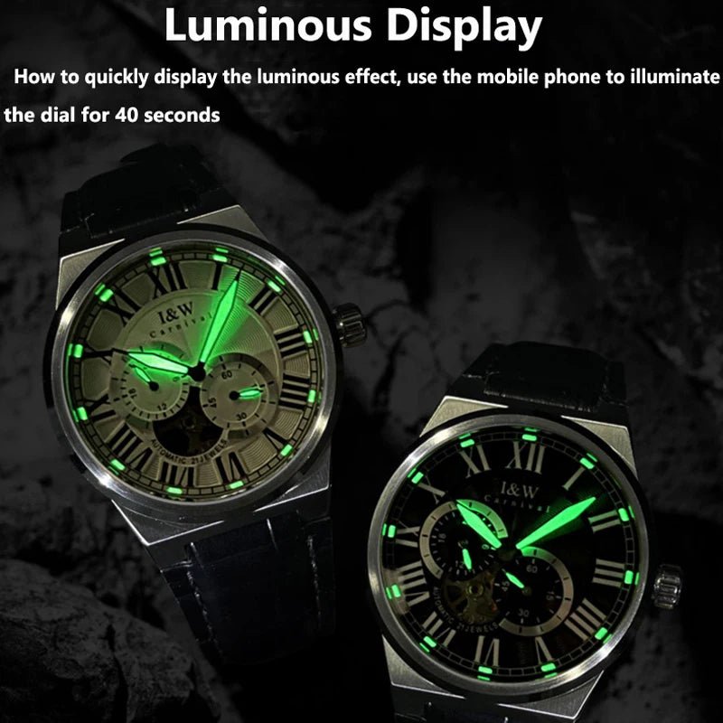 Carnival Brand IW High - end Series Luxury Skeleton Mechanical Watch for Men 50M Waterproof MIYOTA Movement Automatic Watches Mens - VibraStore