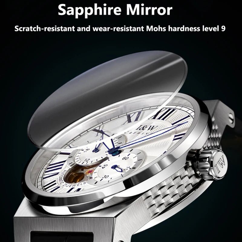 Carnival Brand IW High - end Series Luxury Skeleton Mechanical Watch for Men 50M Waterproof MIYOTA Movement Automatic Watches Mens - VibraStore