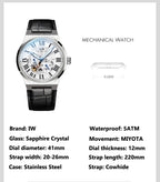 Carnival Brand IW High - end Series Luxury Skeleton Mechanical Watch for Men 50M Waterproof MIYOTA Movement Automatic Watches Mens - VibraStore