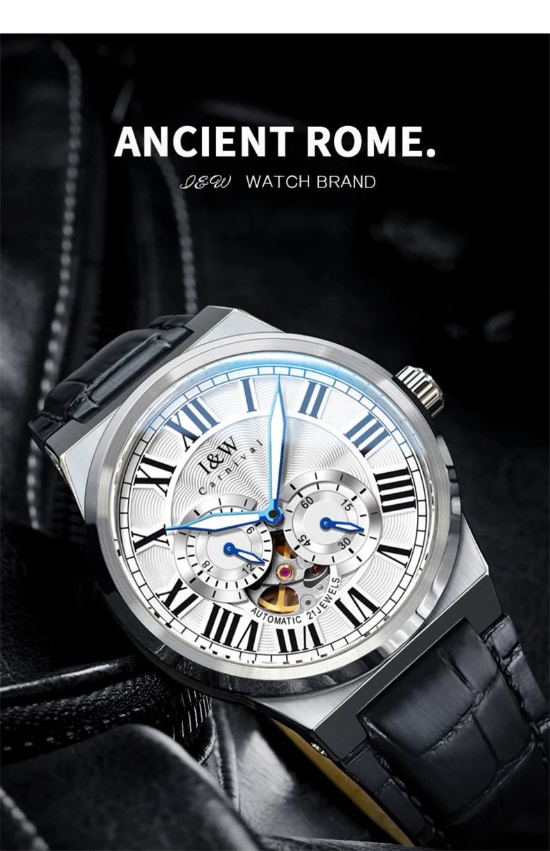 Carnival Brand IW High - end Series Luxury Skeleton Mechanical Watch for Men 50M Waterproof MIYOTA Movement Automatic Watches Mens - VibraStore