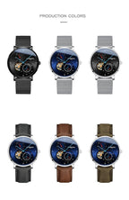 CARNIVAL Top Brand Men Fashion Mechanical Watch Waterproof Stainless Steel Black Mesh Hollow Automatic Watch Relogio Masculino - VibraStore