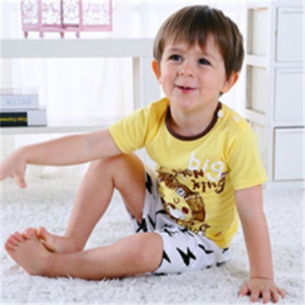 Cartoon Clothing Baby Boy Summer Clothes T-shirt Baby Girl Casual Clothing Sets - VibraStore