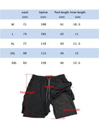 Cartoon Duck Print Men's Shorts Summer Double Layer Letter Print Shorts Quick Drying Pants Fitness Tracksuit Beach Short Pants - VibraStore
