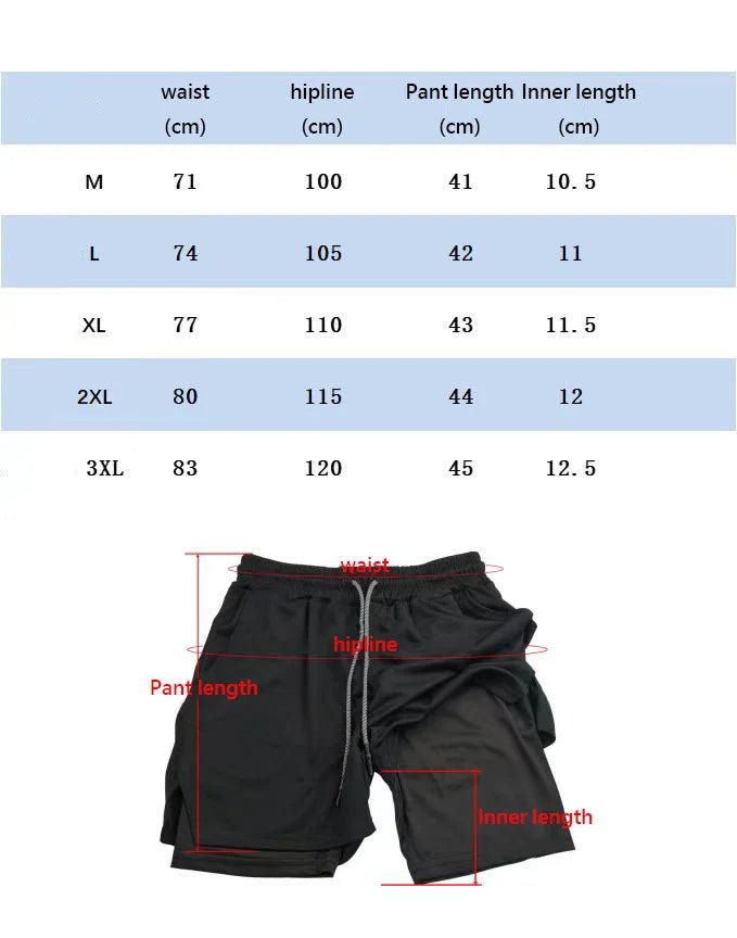 Cartoon Duck Print Men's Shorts Summer Double Layer Letter Print Shorts Quick Drying Pants Fitness Tracksuit Beach Short Pants - VibraStore