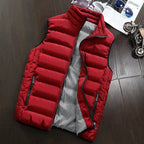 Chaleco a prueba de viento para hombre, chaqueta sin mangas, abrigo informal, algodón cálido, chaleco grueso, chaleco de invierno - VibraStore