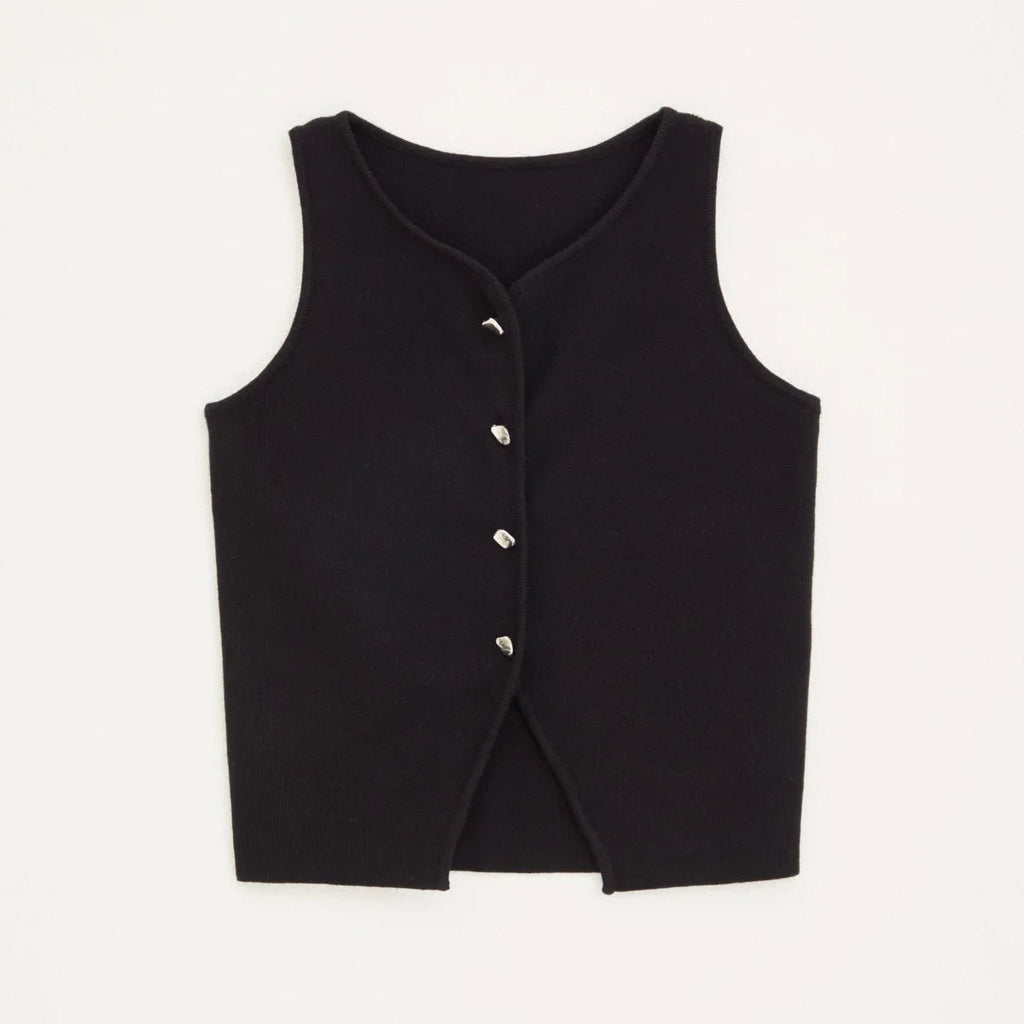 Chaleco acanalado listo para oficina otoño 2025, camiseta sin mangas de punto antipilling para capas de blazer/chique de barco/no básicos aptos para viajes - VibraStore