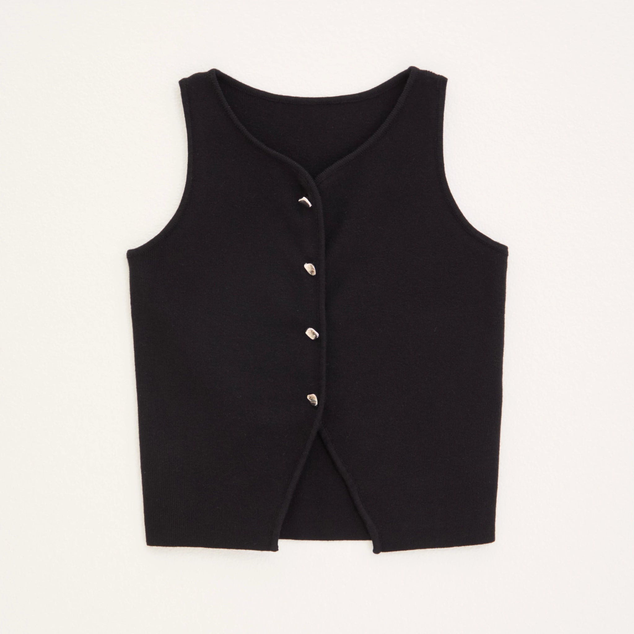 Chaleco acanalado listo para oficina otoño 2025, camiseta sin mangas de punto antipilling para capas de blazer/chique de barco/no básicos aptos para viajes - VibraStore