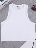 Chaleco de yoga de punto sin costuras de alta elasticidad para el vientre, chaleco acanalado sexy informal sin mangas, deporte de fitness para correr de secado rápido de nailon - VibraStore