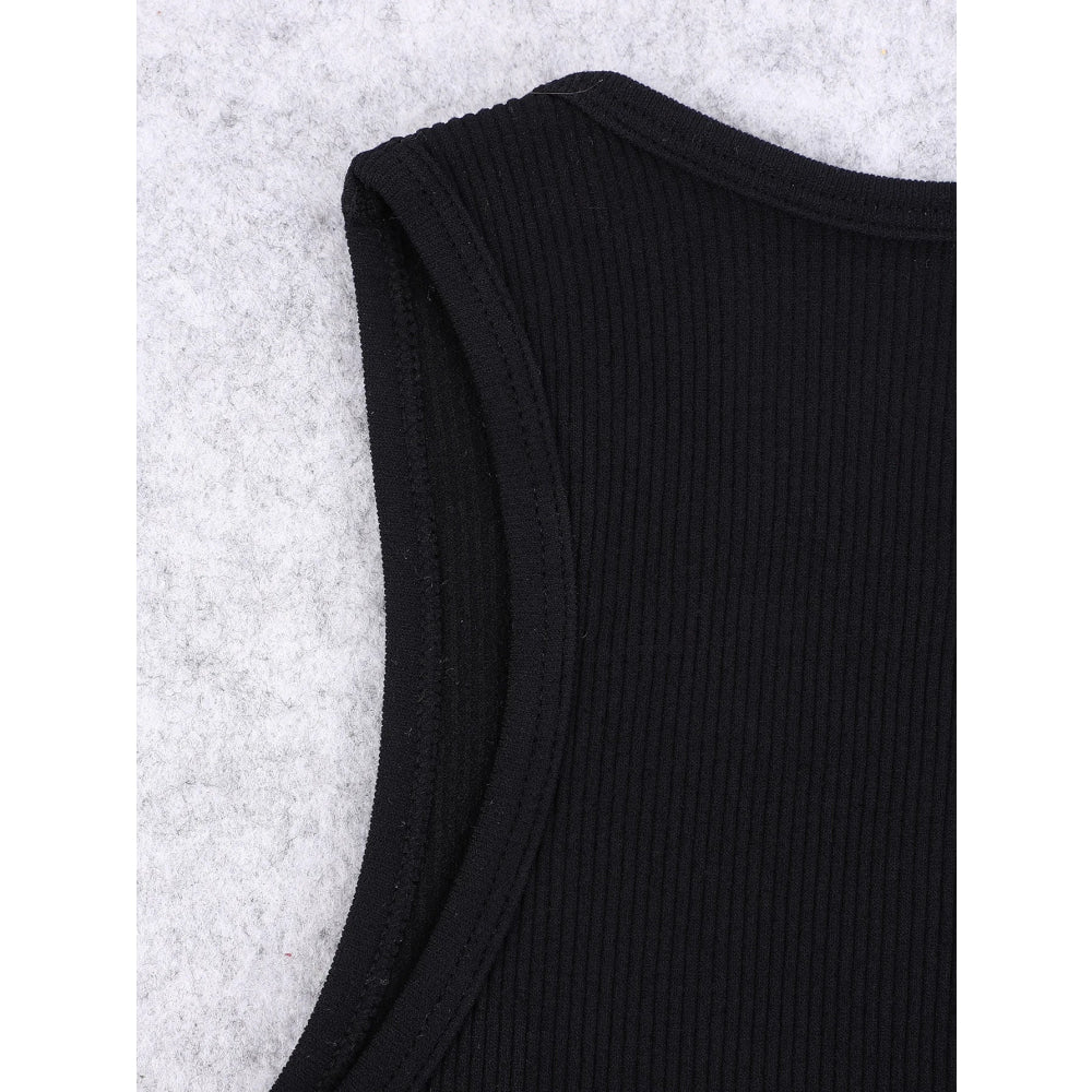 Chaleco de yoga de punto sin costuras de alta elasticidad para el vientre, chaleco acanalado sexy informal sin mangas, deporte de fitness para correr de secado rápido de nailon - VibraStore