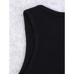 Chaleco de yoga de punto sin costuras de alta elasticidad para el vientre, chaleco acanalado sexy informal sin mangas, deporte de fitness para correr de secado rápido de nailon - VibraStore