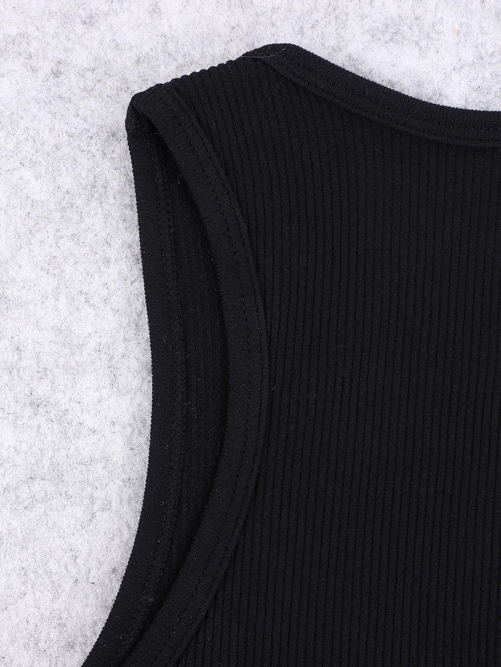 Chaleco de yoga de punto sin costuras de alta elasticidad para el vientre, chaleco acanalado sexy informal sin mangas, deporte de fitness para correr de secado rápido de nailon - VibraStore