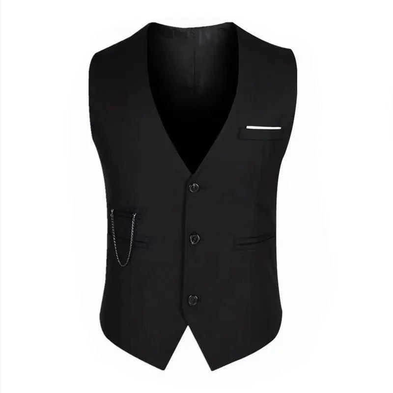 Chalecos de vestir de alta calidad 7XL para hombre, traje ajustado para hombre, chaleco para hombre, chaleco informal sin mangas, chaqueta de negocios Formal - VibraStore
