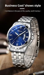 CHENXI Top Brand Luxury Analog Quartz Mens Watches Week Date Waterproof Watch Men Stainless Steel Luminous Business Dress Watch - VibraStore