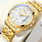 CHENXI Top Brand Luxury Analog Quartz Mens Watches Week Date Waterproof Watch Men Stainless Steel Luminous Business Dress Watch - VibraStore