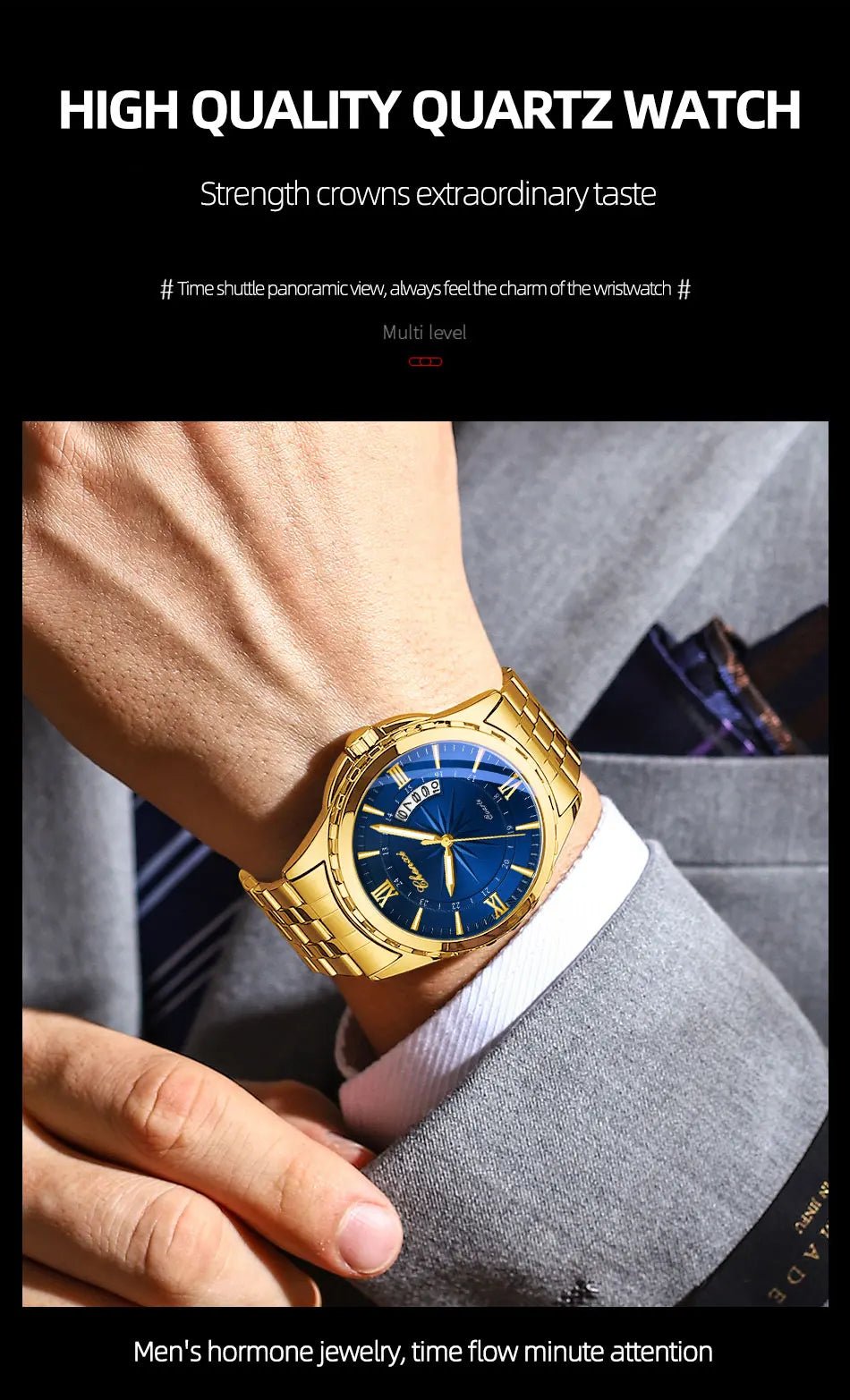 CHENXI Top Brand Luxury Analog Quartz Mens Watches Week Date Waterproof Watch Men Stainless Steel Luminous Business Dress Watch - VibraStore