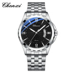 CHENXI Top Brand Luxury Analog Quartz Mens Watches Week Date Waterproof Watch Men Stainless Steel Luminous Business Dress Watch - VibraStore