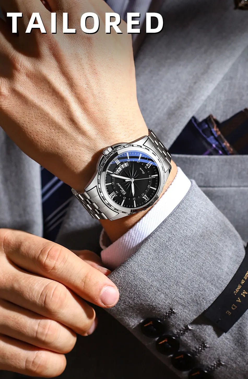 CHENXI Top Brand Luxury Analog Quartz Mens Watches Week Date Waterproof Watch Men Stainless Steel Luminous Business Dress Watch - VibraStore