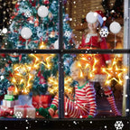 Luces de Ventana Navideñas - Decoración con Estrella, Árbol y Campanas LED Cálidas para Chimenea en Navidad - VibraStore