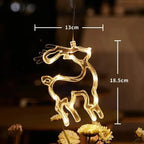 Luces de Ventana Navideñas - Decoración con Estrella, Árbol y Campanas LED Cálidas para Chimenea en Navidad - VibraStore