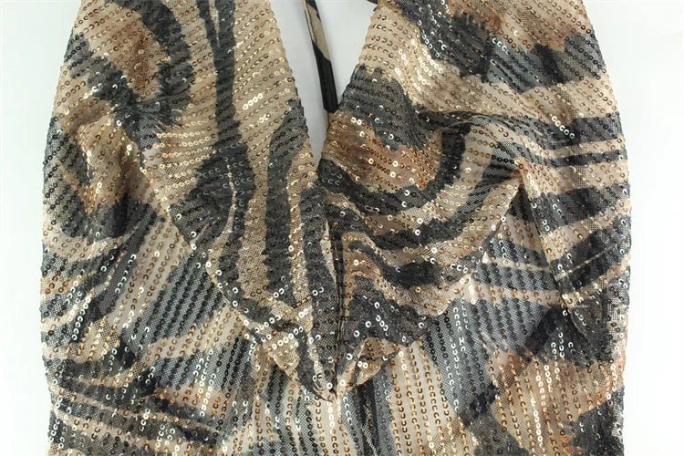 CNYISHE Leopard Printed Bodycon Sheath Party Women Dresses Sleeveless V Neck Backless Outfits Sexy Club Female Vestidos Robes - VibraStore