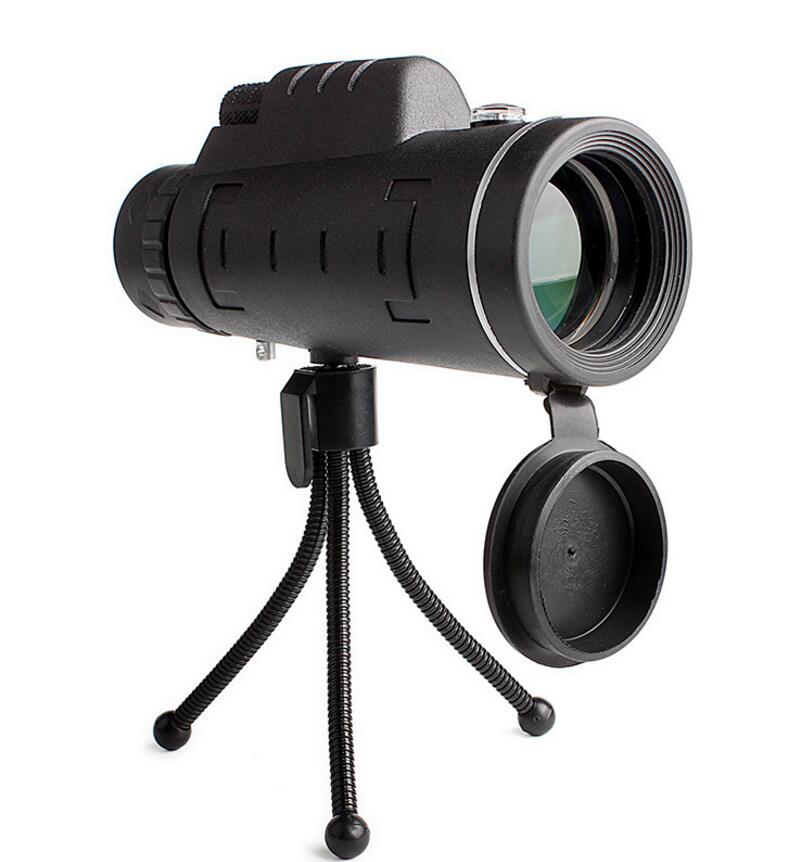 Compatible with Apple, Monocular Telescope Zoom Scope with Compass Phone Clip Tripod - VibraStore