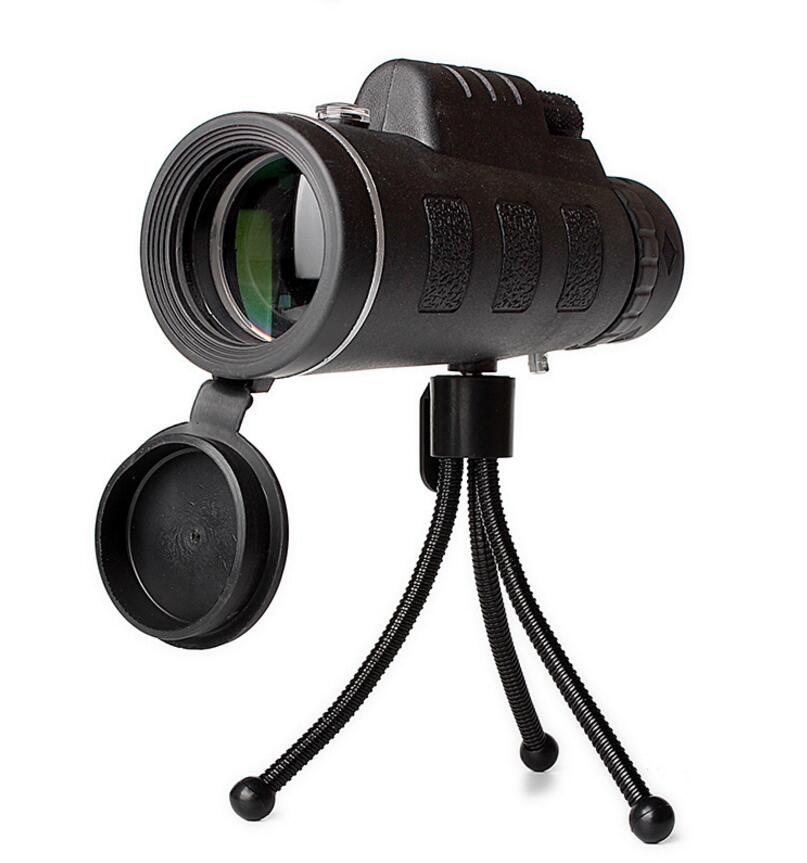 Compatible with Apple, Monocular Telescope Zoom Scope with Compass Phone Clip Tripod - VibraStore
