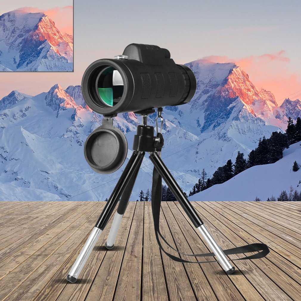Compatible with Apple, Monocular Telescope Zoom Scope with Compass Phone Clip Tripod - VibraStore