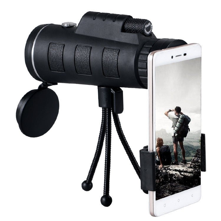 Compatible with Apple, Monocular Telescope Zoom Scope with Compass Phone Clip Tripod - VibraStore