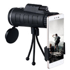 Compatible with Apple, Monocular Telescope Zoom Scope with Compass Phone Clip Tripod - VibraStore