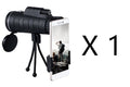 Compatible with Apple, Monocular Telescope Zoom Scope with Compass Phone Clip Tripod - VibraStore