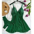 Conjunto de bragas triangulares de talla grande de 2 piezas, vestido de noche para mujer, lencería Sensual femenina, camisón curvo, ropa interior transparente, calzoncillos - VibraStore