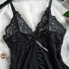 Conjunto de bragas triangulares de talla grande de 2 piezas, vestido de noche para mujer, lencería Sensual femenina, camisón curvo, ropa interior transparente, calzoncillos - VibraStore