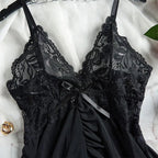 Conjunto de bragas triangulares de talla grande de 2 piezas, vestido de noche para mujer, lencería Sensual femenina, camisón curvo, ropa interior transparente, calzoncillos - VibraStore