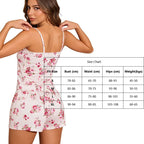 Conjunto de Pijama de satén para mujer, ropa de dormir Sexy con tirantes, Top, pantalones cortos, lencería Sexy, pantalones cortos para dormir, 2 uds. - VibraStore