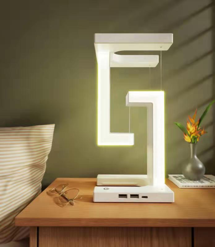 Creative Smartphone Wireless Charging Suspension Table Lamp Balance Lamp Floating For Home Bedroom - VibraStore