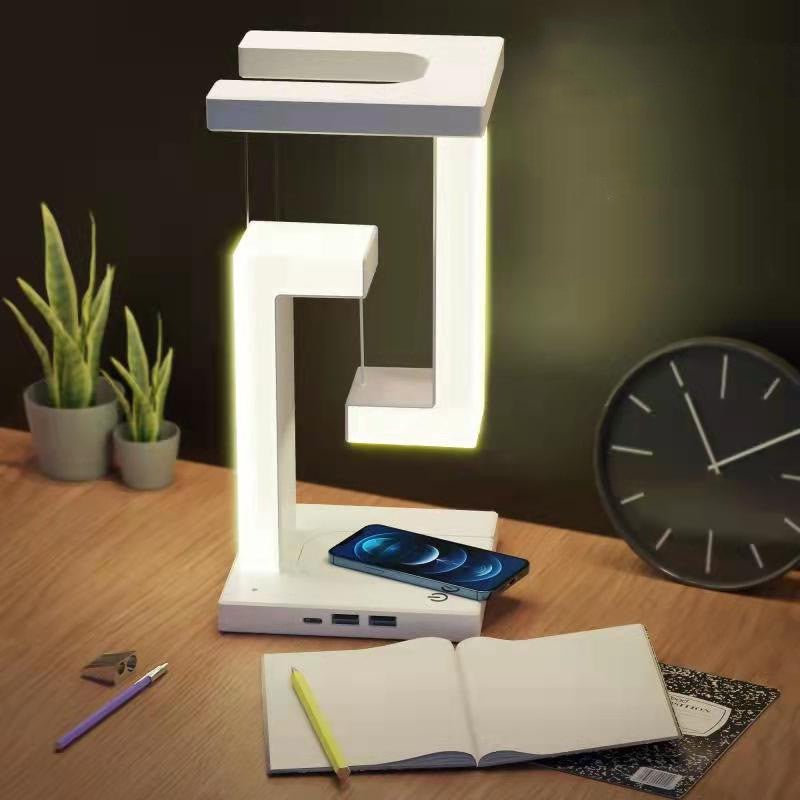 Creative Smartphone Wireless Charging Suspension Table Lamp Balance Lamp Floating For Home Bedroom - VibraStore