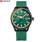 Curren 8421 Brand New Sport Silicone Quartz Men’s Watch Waterproof Wrist Watches Date Business Watches for Men Relogio Masculino - VibraStore