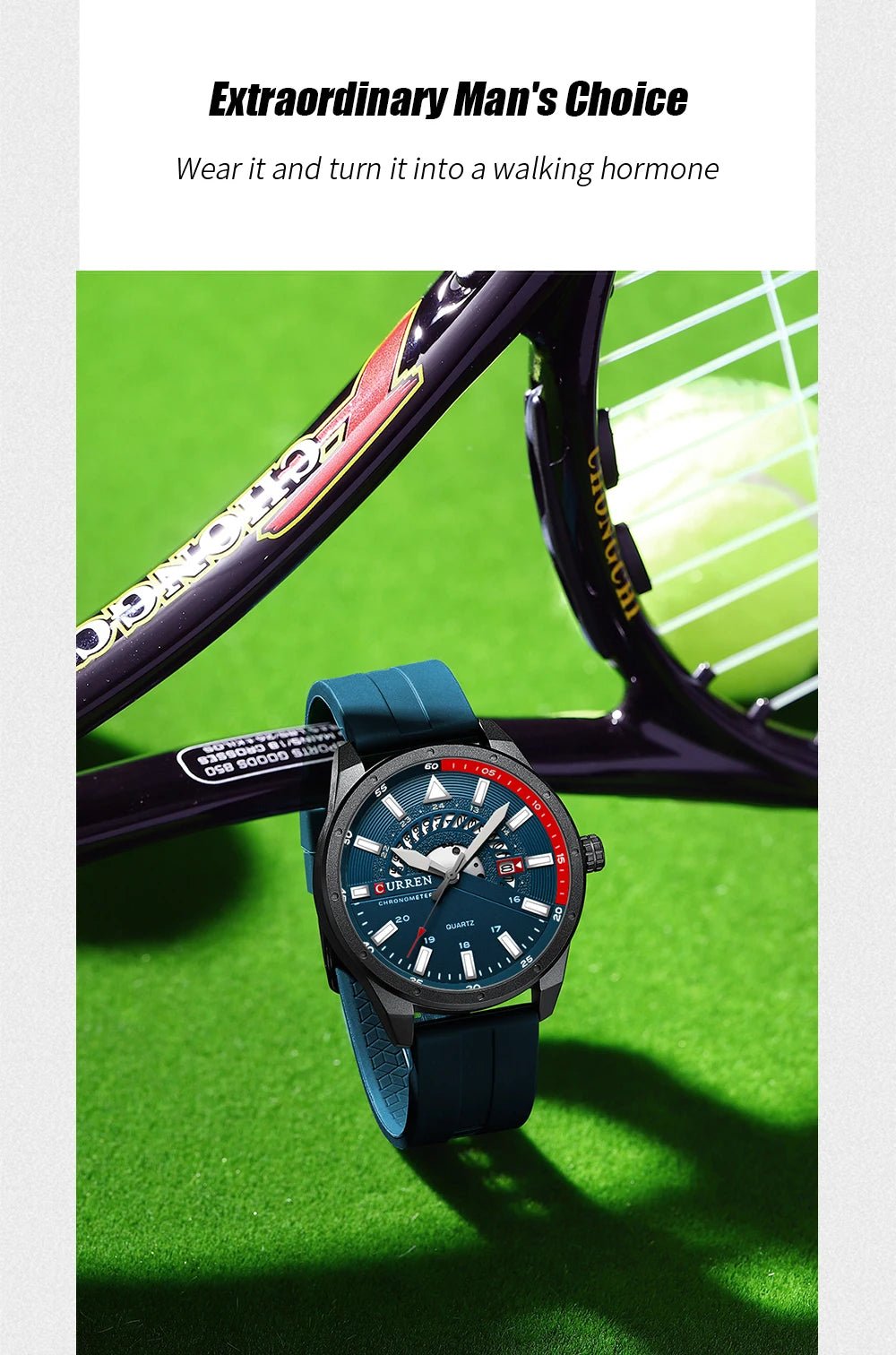 Curren 8421 Brand New Sport Silicone Quartz Men’s Watch Waterproof Wrist Watches Date Business Watches for Men Relogio Masculino - VibraStore