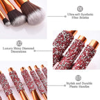 10 In 1  Diamond Inlaid Handmade Custom Makeup Brush