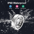 Smart Ring For Women Luxury Elegant Diamond Ring With Visible Tech Core Heart Rate Sleep Tracker Fitness Health Monitor IP68 Waterproof Compatible